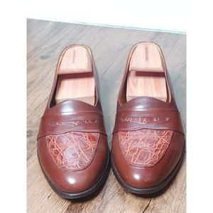 Johnston & Murphy Loafers Dress Shoes Tobacco Brown Size 10 M Made In Spain